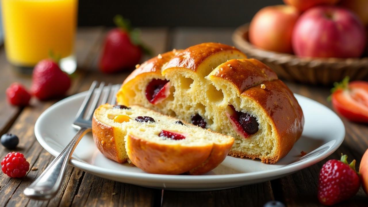 Brioche mit Trockenfrüchten