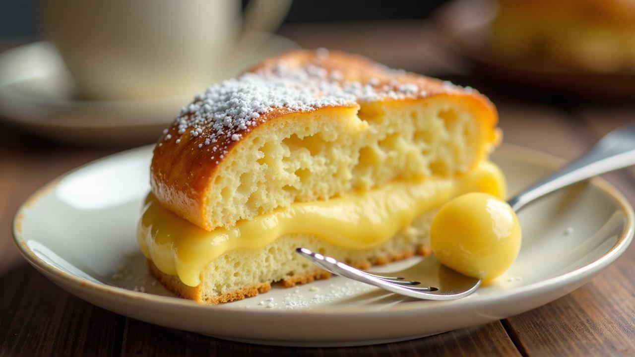 Brioche mit Vanillepudding