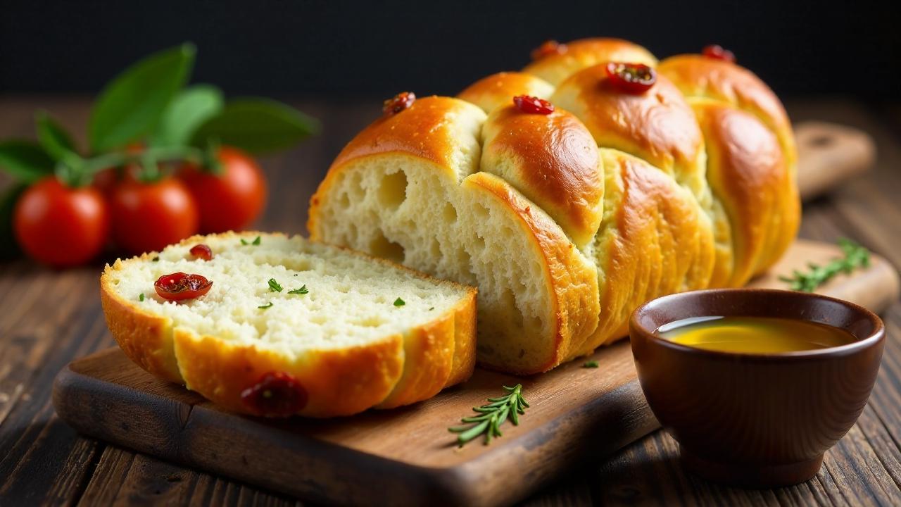 Brioche mit getrockneten Tomaten