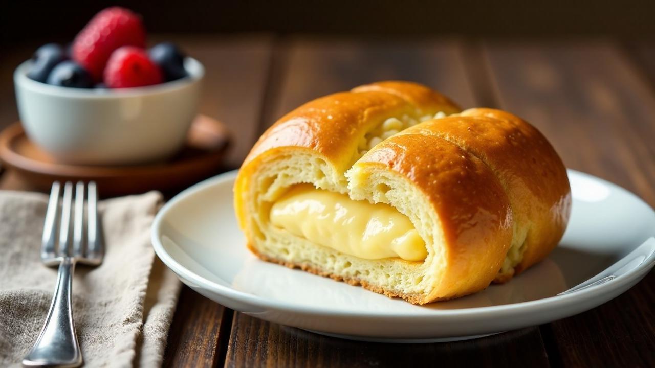 Brioche mit süßer Käsefüllung