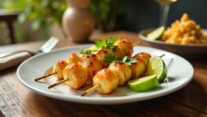 Brochetas de Yuca y Suri