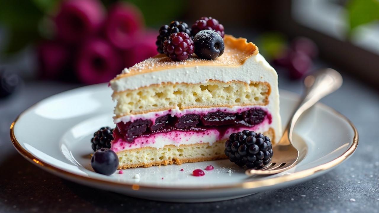 Brombeer-Baiser-Torte