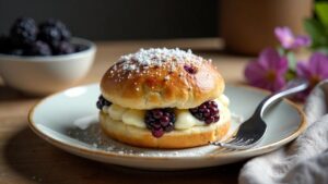 Brombeer-Milchbrötchen