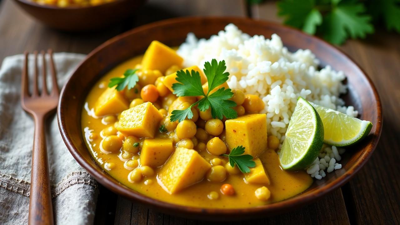 Brotfrucht-Curry mit Linsen