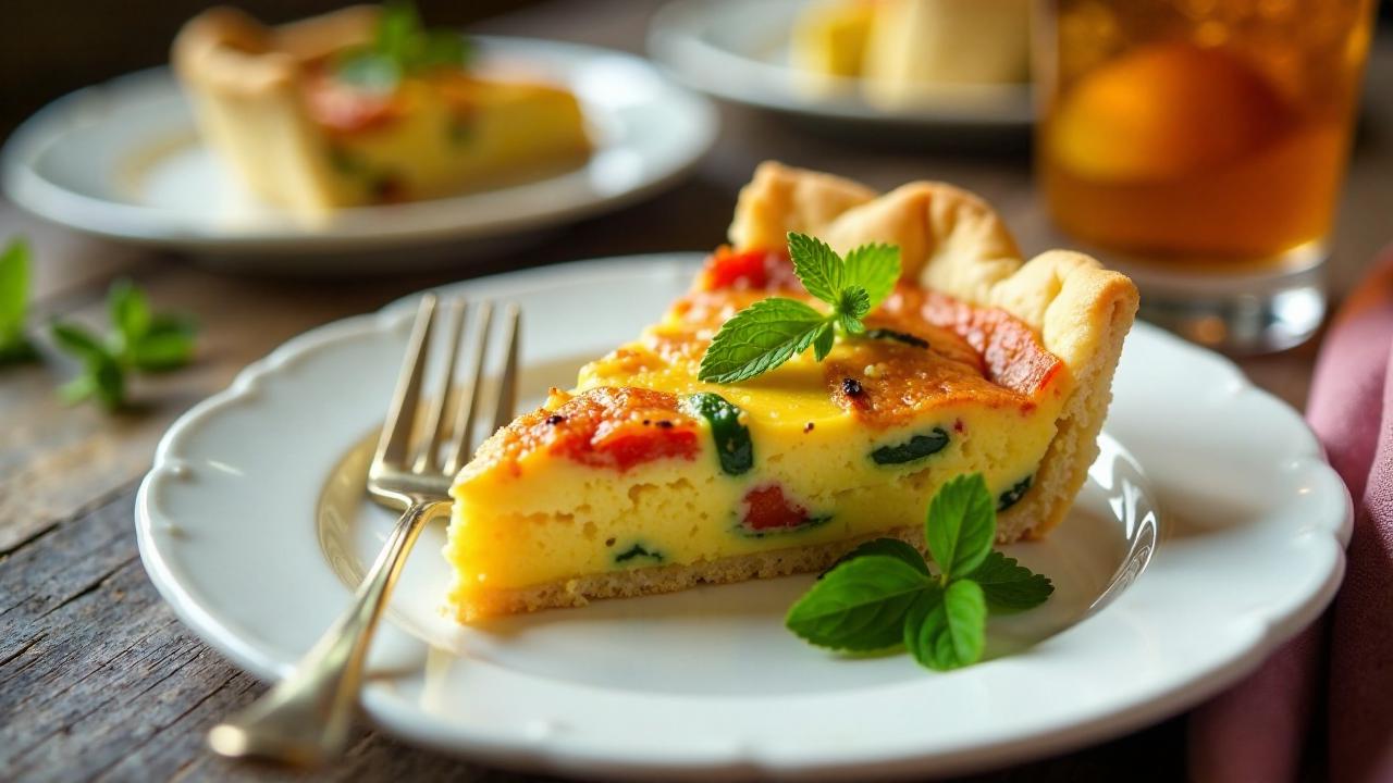 Brotfrucht und Gemüse-Quiche