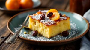 Brotpudding mit getrockneten Früchten