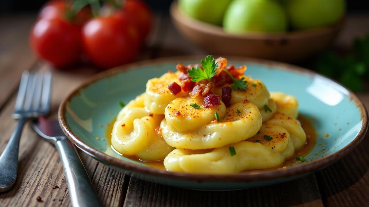 Bryndzové Halušky (Kartoffel-Nockerl mit Schafskäse)