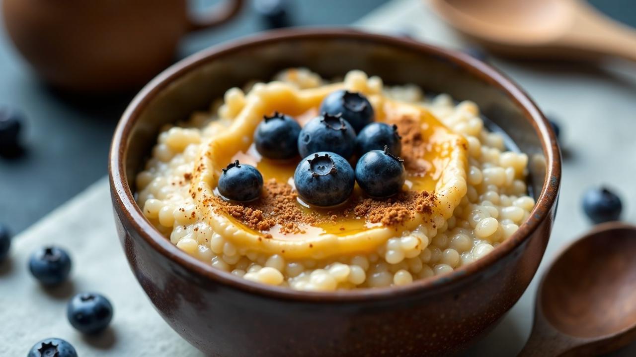 Buchweizengrütze mit Heidelbeeren