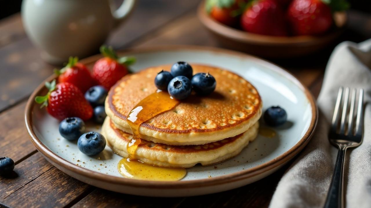 Buchweizenpfannkuchen mit Honig