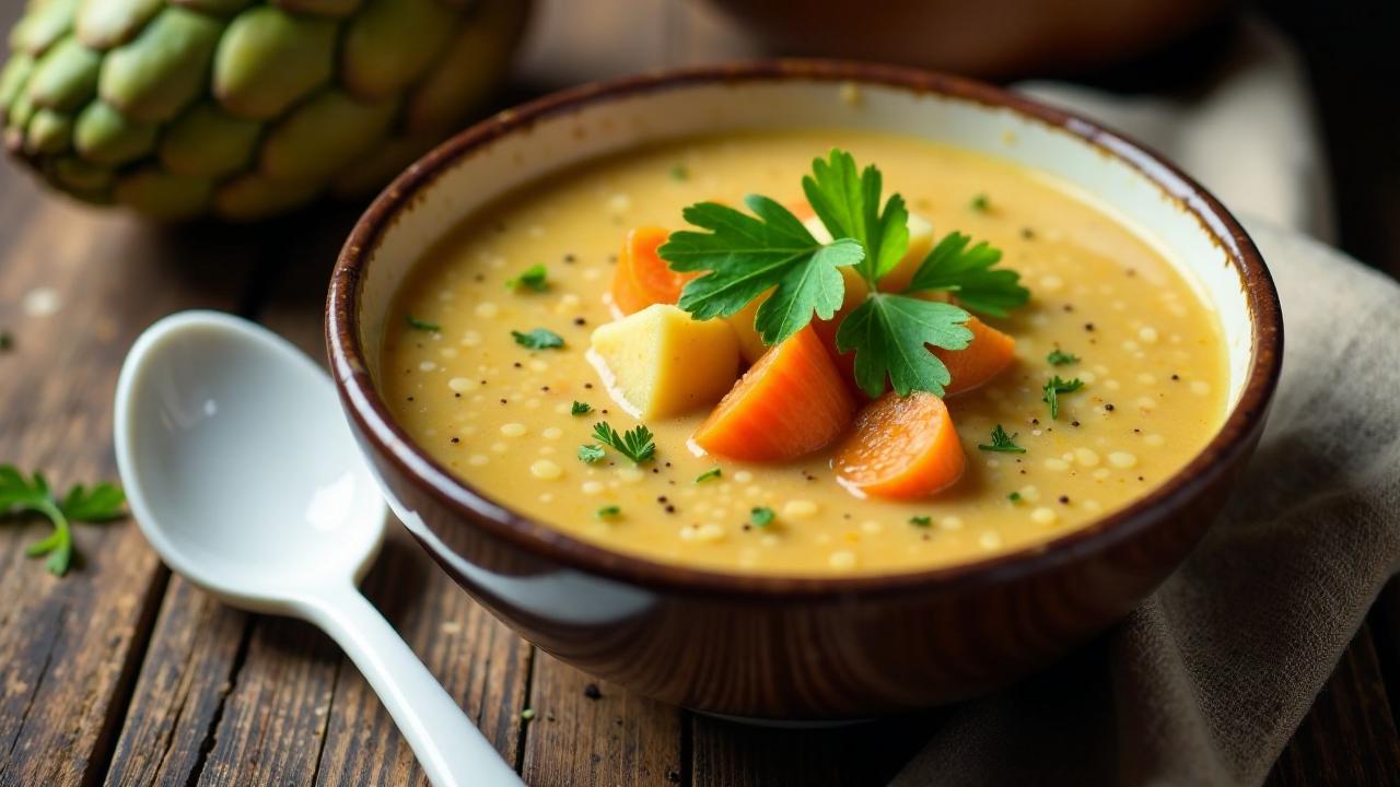 Buchweizensuppe mit Topinambur