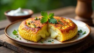 Bulz - Gegrillte Mămăligă mit Käse