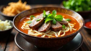 Bun-Bo-Hue-kräftige Rindfleischnudelsuppe