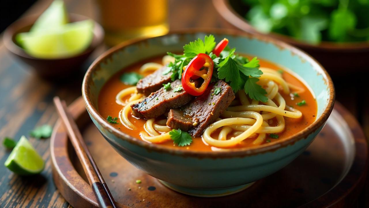 Bun Bo Hue mit Chili-Kokos-Creme