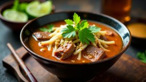 Bun Bo Hue mit Erdnusssauce