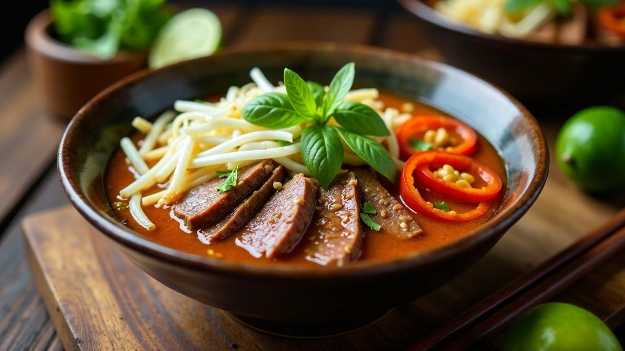 Bun Bo Hue mit Ingwer-Knoblauch-Sauce