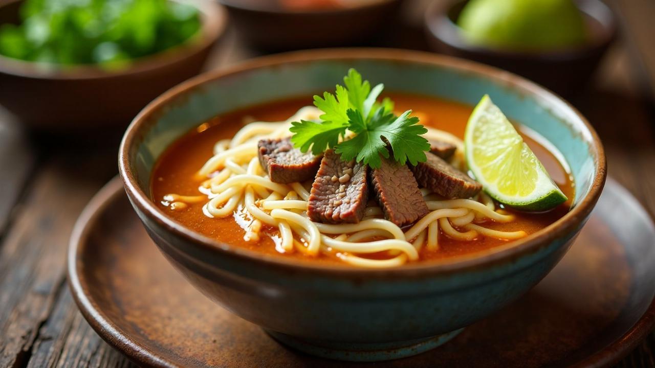 Bun Bo Hue mit Koriander-Sesam-Paste