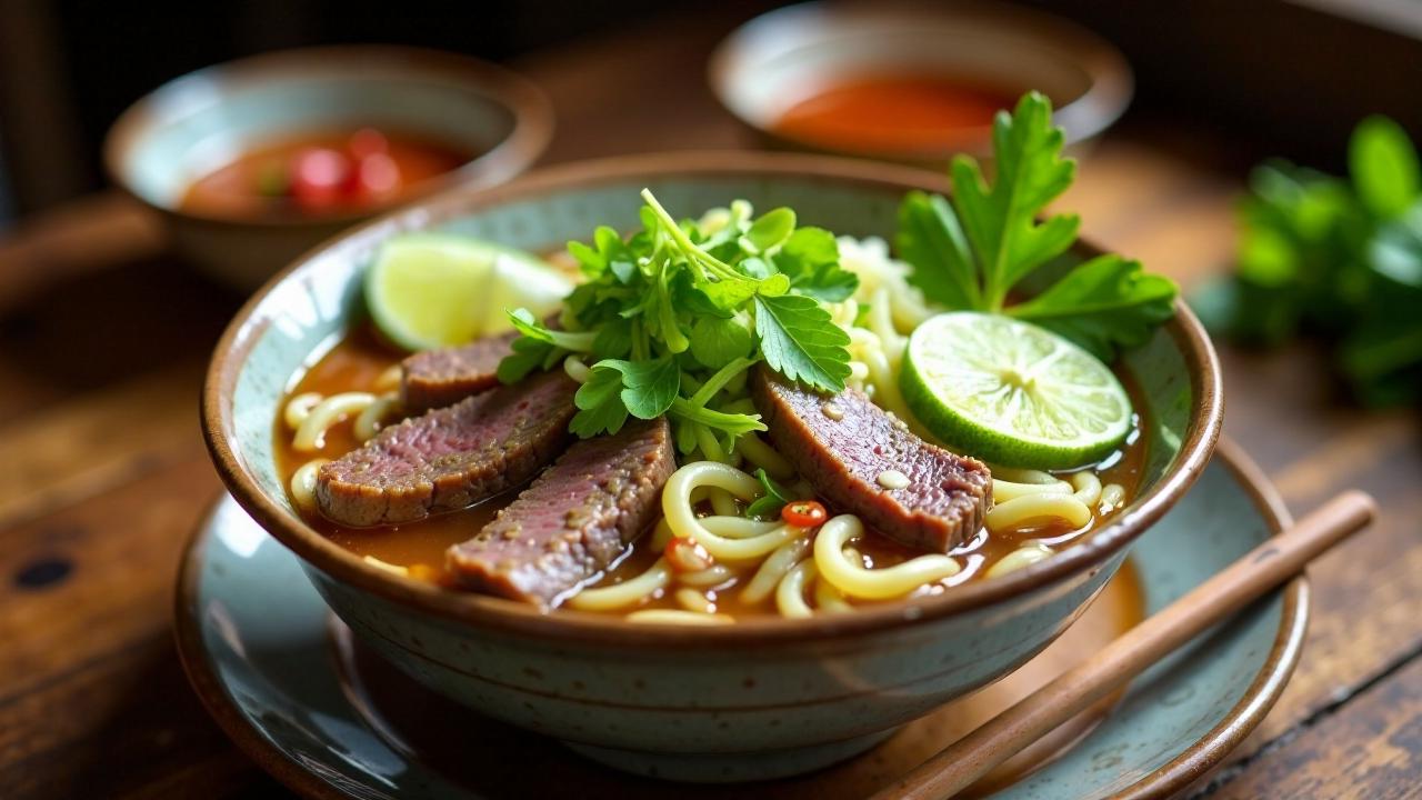 Bun Bo Hue mit grüner Papaya