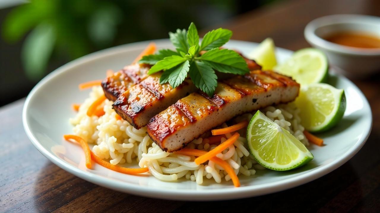 Bun Cha (Gegrilltes Schweinefleisch mit Reisnudeln)