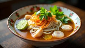 Bun Rieu-Südfischkuchensuppe