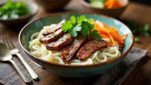 Bun Thit Bo Nuong (Grillrindfleisch mit Reisnudeln)