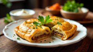 Burek - Blätterteig gefüllt mit Käse oder Hackfleisch