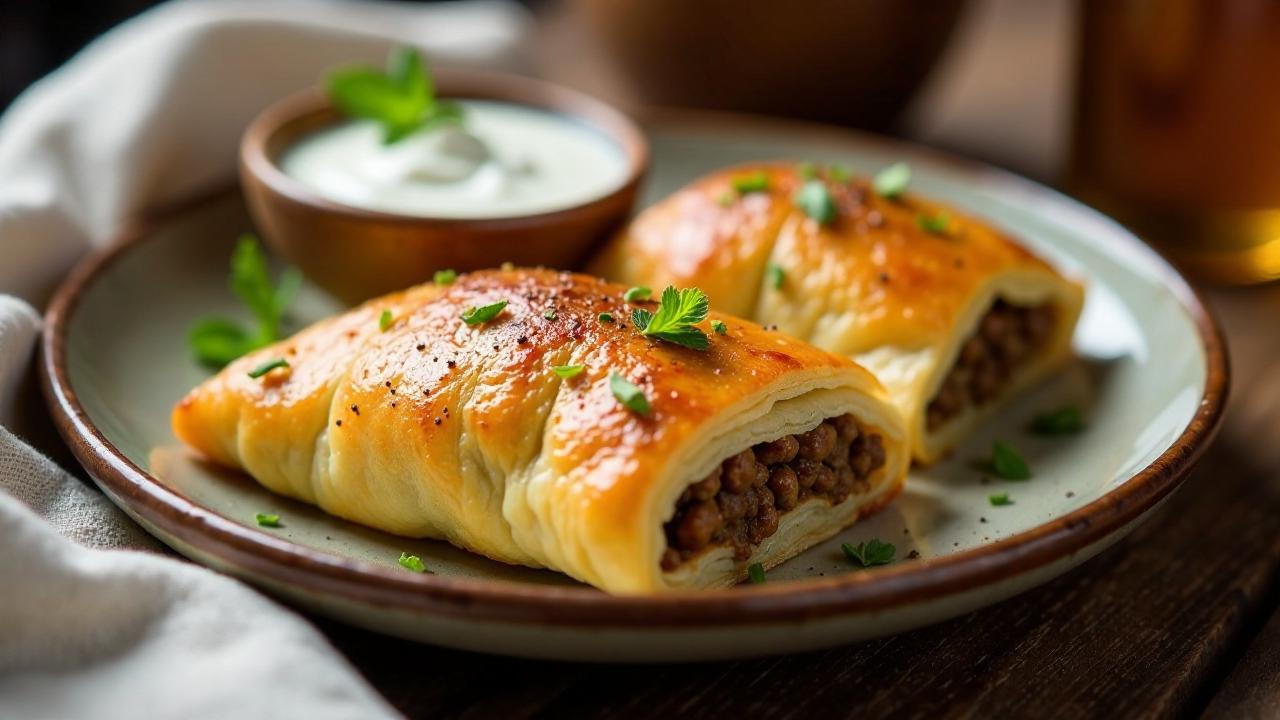 Burek mit Hackfleischfüllung