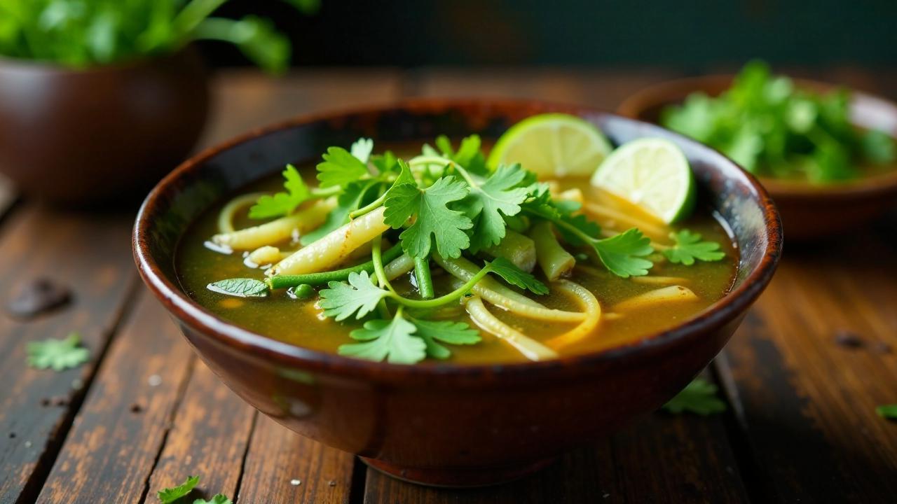 Burmese Tea Leaf Soup – Teeblatt-Suppe