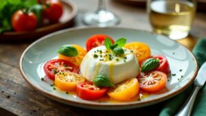 Burrata mit Erbstück-Tomaten