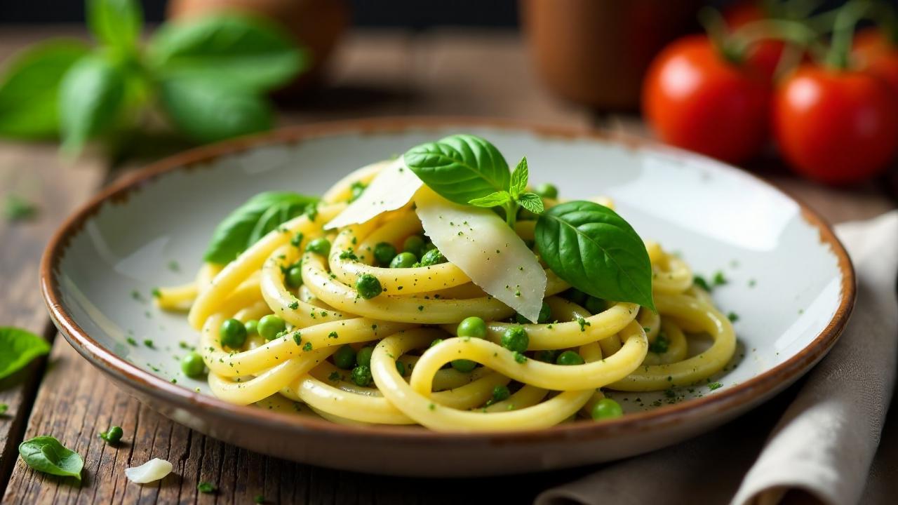 Busiate al Pesto Trapanese (Busiate-Nudeln mit Trapani-Pesto)