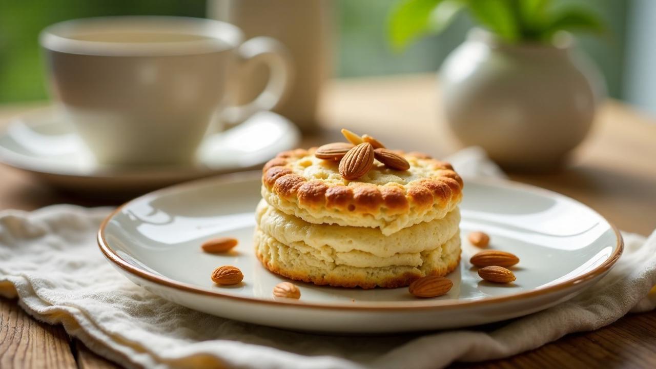 Butter-Biskuit mit Mandelschnipseln