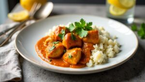 Butter Chicken Cauliflower Rice