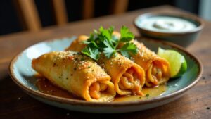 Butter Chicken Chimichangas