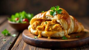 Butter Chicken Croissant Sandwich