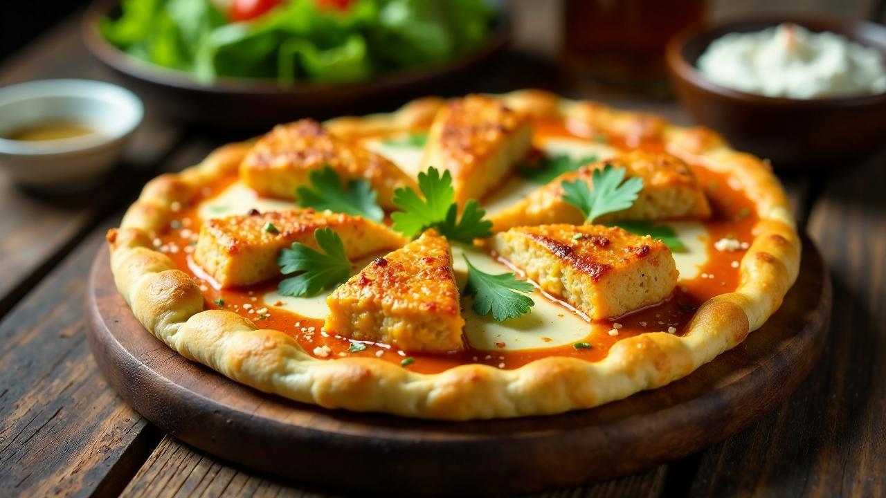 Butter Chicken Flatbread Pizza