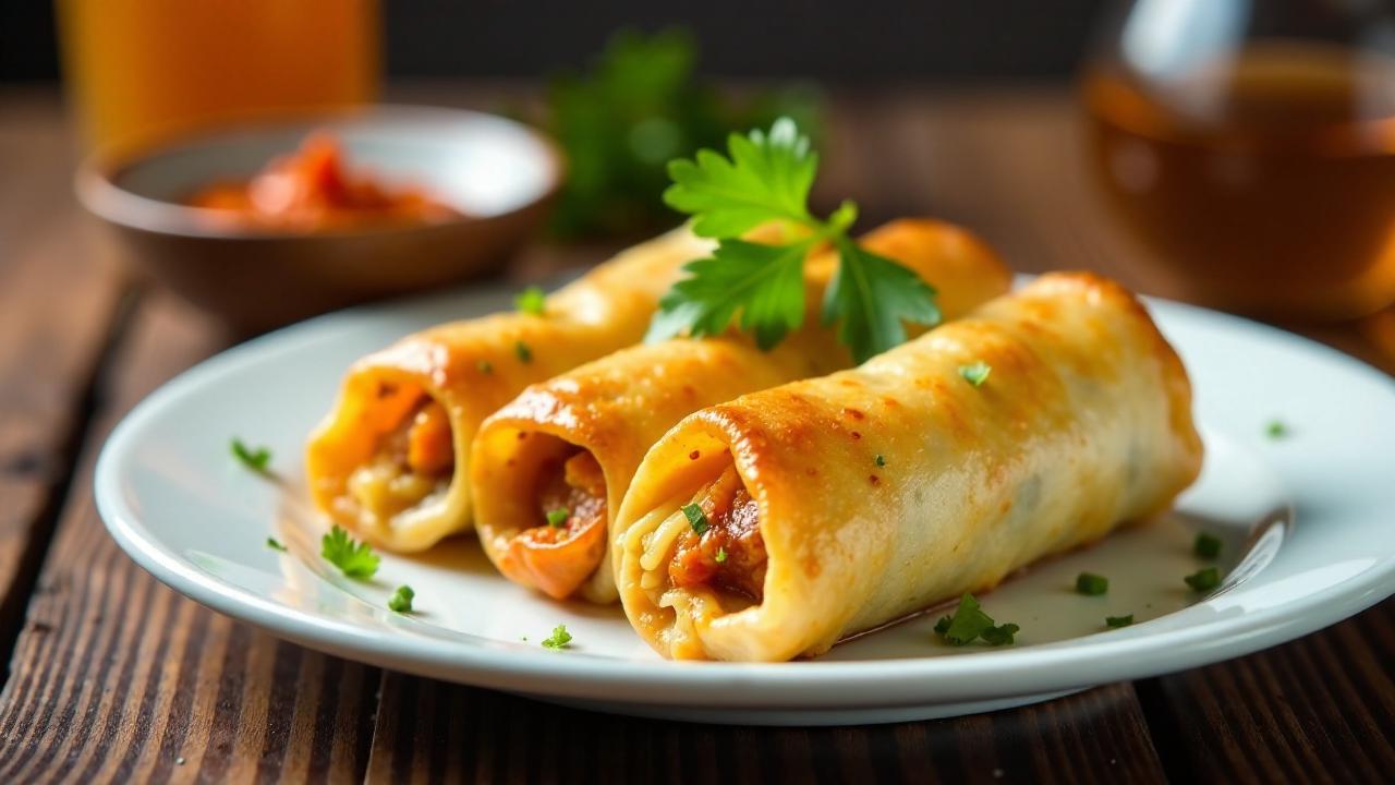 Butter Chicken Spring Rolls