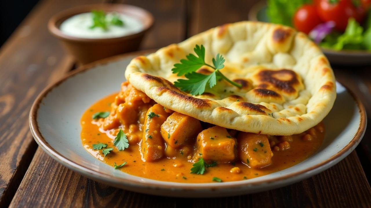 Butter Chicken Stuffed Naan