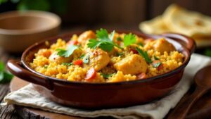 Butter Chicken and Rice Bake