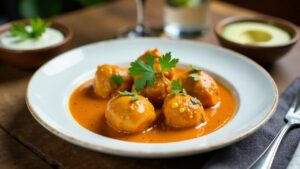 Butter Chicken with Avocado Yogurt Sauce