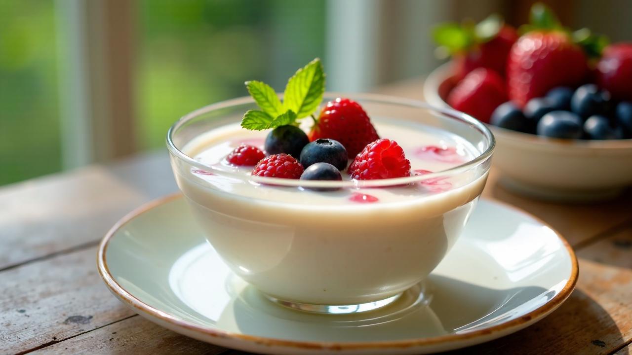 Buttermilchsuppe mit Beeren