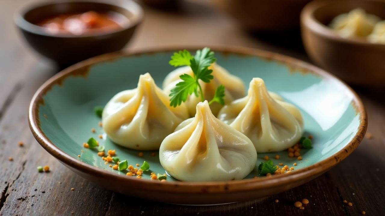 Buuz - Mit Fleisch gefüllte Teigtaschen