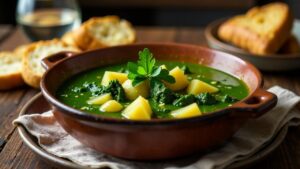 Caldo Verde - Grüner Grünkohlsuppe-Klassiker