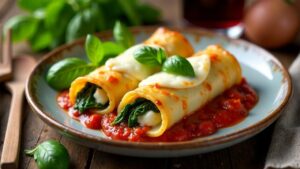 Cannelloni mit Ricotta und Spinat