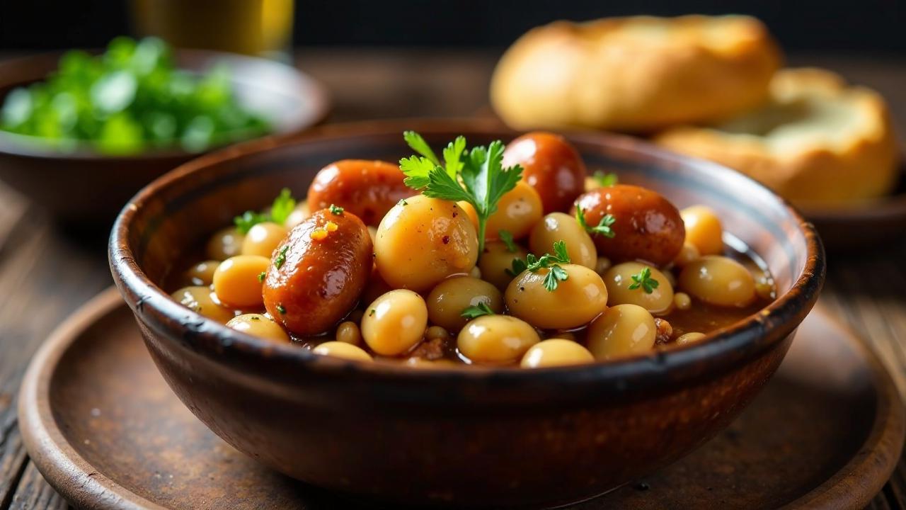 Cassoulet mit Bohnen und Wurst