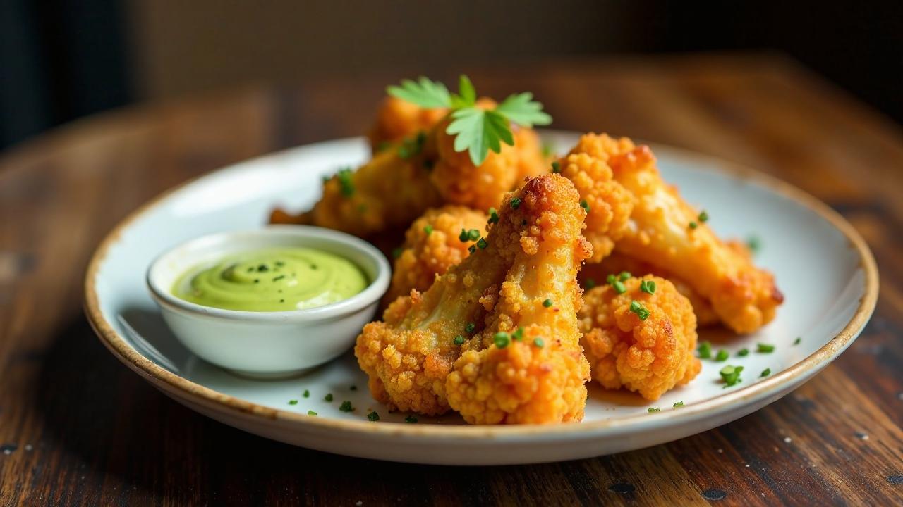 Cauliflower Wings mit Frankfurter Grüner Soße