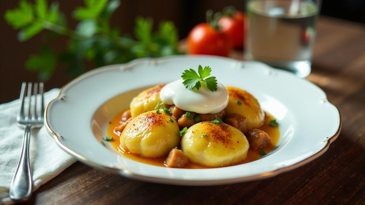 Cepelinai (Kartoffelklöße mit Fleischfüllung)