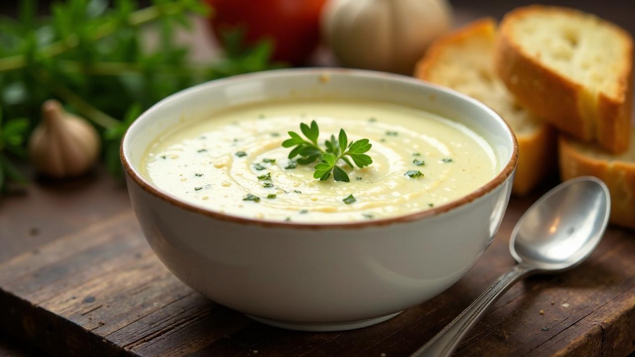 Cesnaková Polievka (Knoblauchsuppe)