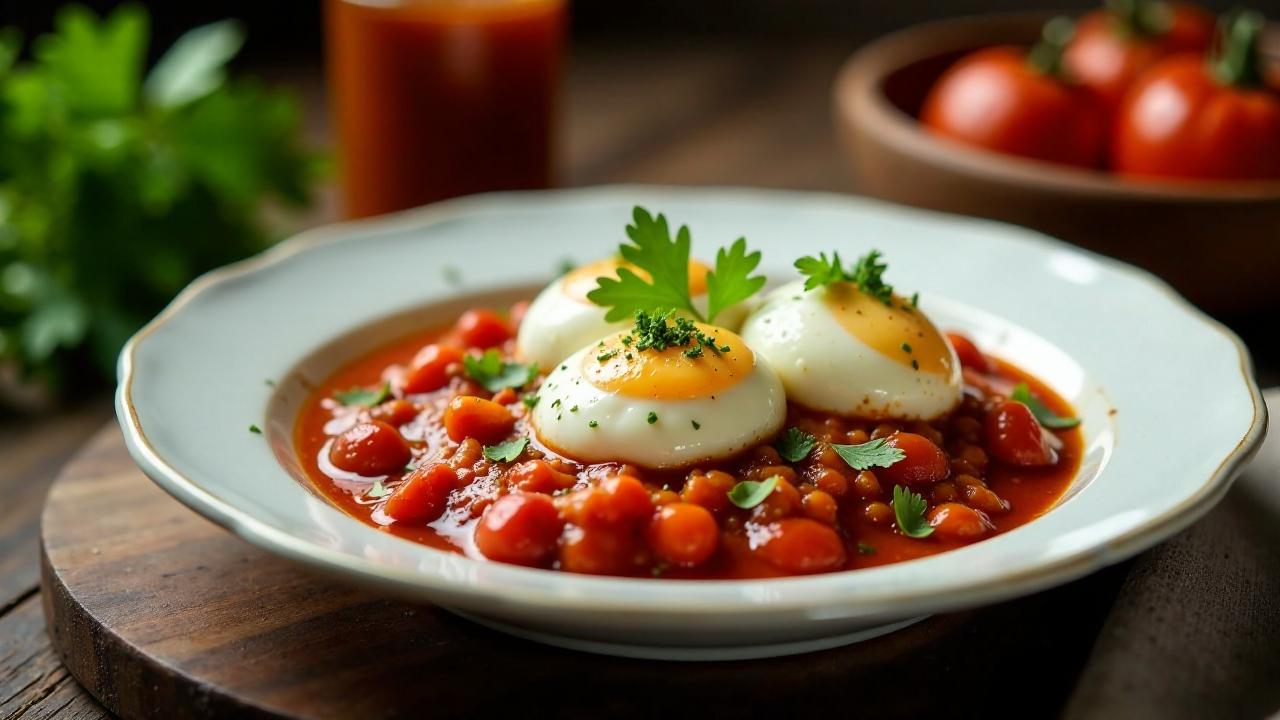 Chakchouka: Eier in pikanter Tomatensauce