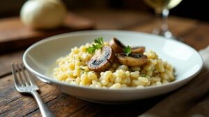 Champignonstiel-Risotto