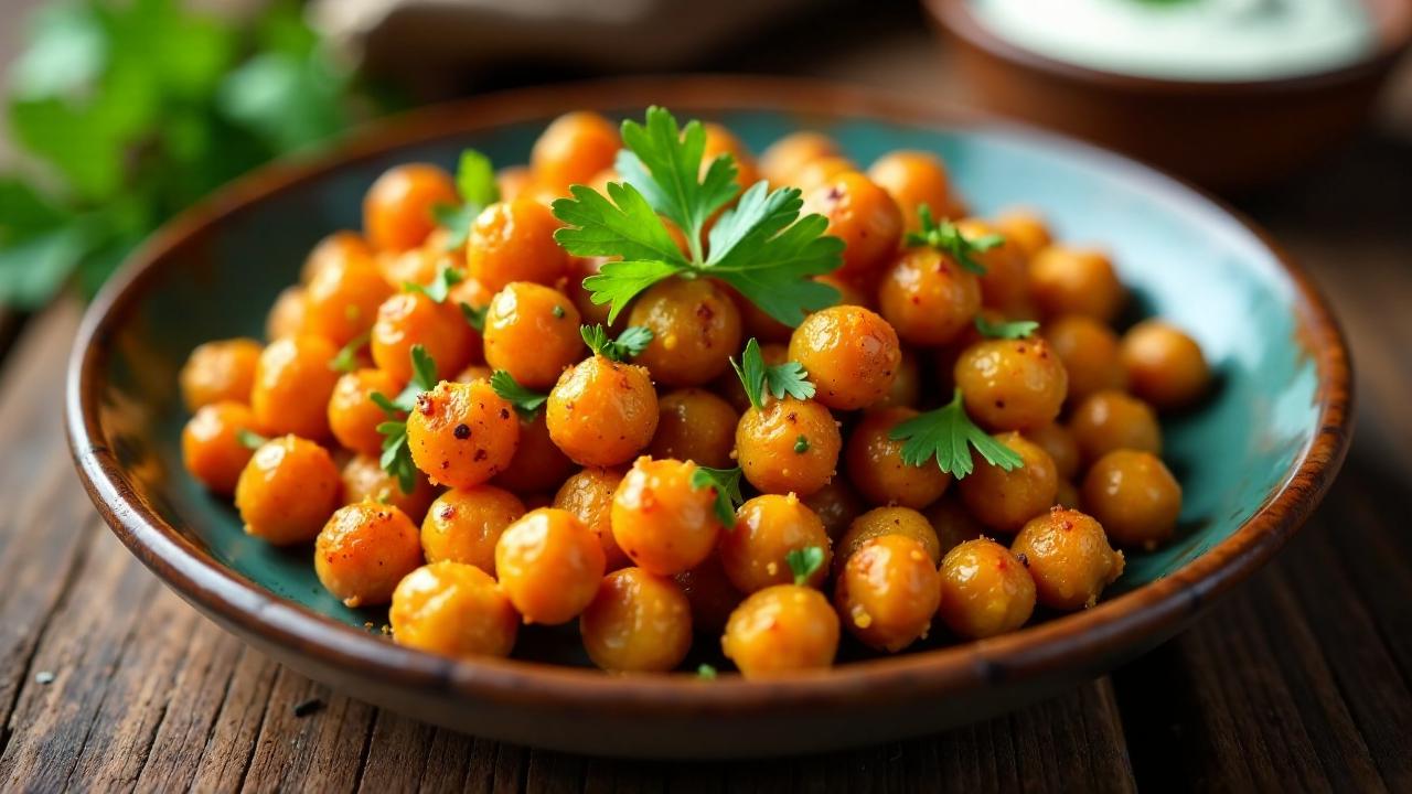 Chana Jor Garam – Gewürzte, geröstete Kichererbsen mit Zwiebeln