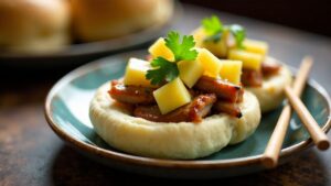 Chashu Bao Buns mit Ananas